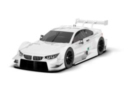 White sport car on transparent background. 3d rendering - illustration png