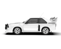 White sport car on transparent background. 3d rendering - illustration png