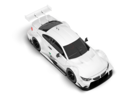 White sport car on transparent background. 3d rendering - illustration png