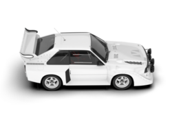 White sport car on transparent background. 3d rendering - illustration png