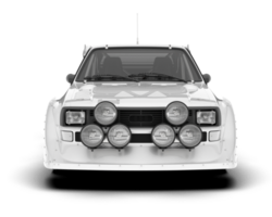 White sport car on transparent background. 3d rendering - illustration png