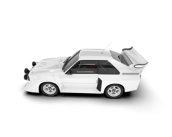 White sport car on transparent background. 3d rendering - illustration png