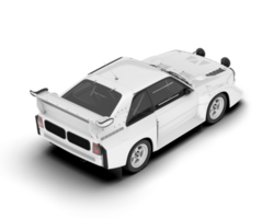 White sport car on transparent background. 3d rendering - illustration png