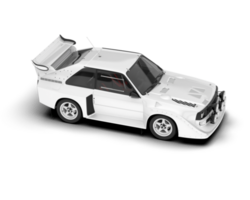 White sport car on transparent background. 3d rendering - illustration png