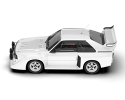 blanc sport voiture sur transparent Contexte. 3d le rendu - illustration png