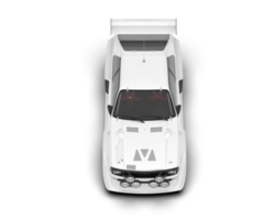 White sport car on transparent background. 3d rendering - illustration png