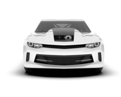 White sport car on transparent background. 3d rendering - illustration png