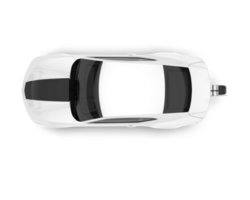 White sport car on transparent background. 3d rendering - illustration png