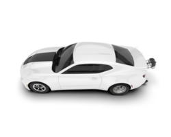 White sport car on transparent background. 3d rendering - illustration png