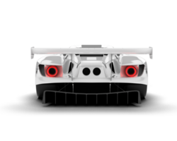 White sport car on transparent background. 3d rendering - illustration png