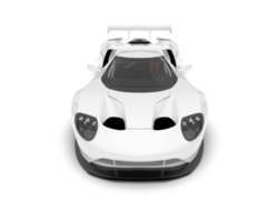 White sport car on transparent background. 3d rendering - illustration png