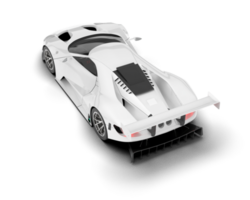 White sport car on transparent background. 3d rendering - illustration png