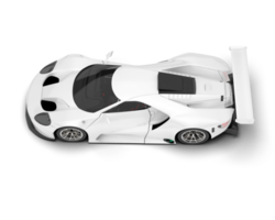 White sport car on transparent background. 3d rendering - illustration png