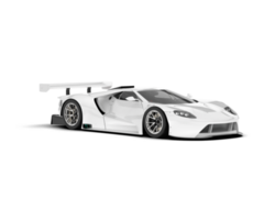 White sport car on transparent background. 3d rendering - illustration png