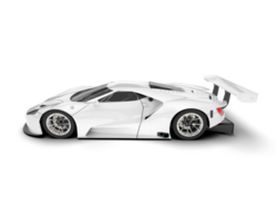 White sport car on transparent background. 3d rendering - illustration png