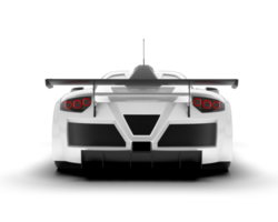 White sport car on transparent background. 3d rendering - illustration png