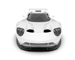 White sport car on transparent background. 3d rendering - illustration png