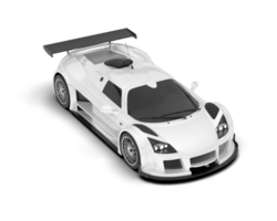 White sport car on transparent background. 3d rendering - illustration png