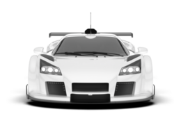 White sport car on transparent background. 3d rendering - illustration png