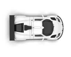 White sport car on transparent background. 3d rendering - illustration png