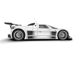 White sport car on transparent background. 3d rendering - illustration png