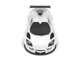 White sport car on transparent background. 3d rendering - illustration png