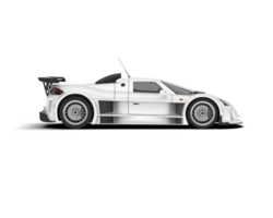 White sport car on transparent background. 3d rendering - illustration png