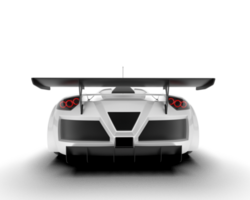 White sport car on transparent background. 3d rendering - illustration png