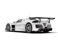 White sport car on transparent background. 3d rendering - illustration png