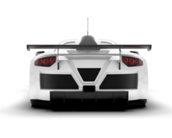 White sport car on transparent background. 3d rendering - illustration png