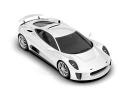 wit sport auto Aan transparant achtergrond. 3d renderen - illustratie png