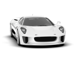 White sport car on transparent background. 3d rendering - illustration png