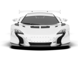 White sport car on transparent background. 3d rendering - illustration png