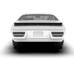 White sport car on transparent background. 3d rendering - illustration png