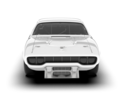 White sport car on transparent background. 3d rendering - illustration png