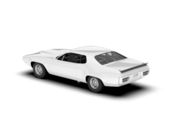 White sport car on transparent background. 3d rendering - illustration png