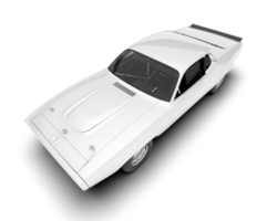 White sport car on transparent background. 3d rendering - illustration png