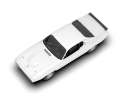 White sport car on transparent background. 3d rendering - illustration png