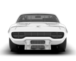 White sport car on transparent background. 3d rendering - illustration png