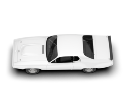 White sport car on transparent background. 3d rendering - illustration png