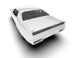 White sport car on transparent background. 3d rendering - illustration png