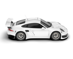 White sport car on transparent background. 3d rendering - illustration png