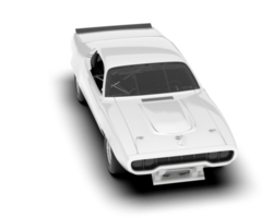 White sport car on transparent background. 3d rendering - illustration png