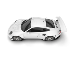 branco esporte carro em transparente fundo. 3d Renderização - ilustração png