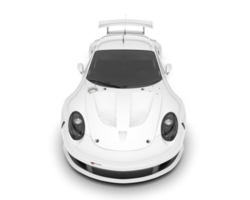 White sport car on transparent background. 3d rendering - illustration png