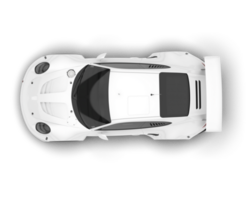 blanc sport voiture sur transparent Contexte. 3d le rendu - illustration png