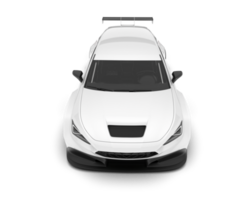 White sport car on transparent background. 3d rendering - illustration png