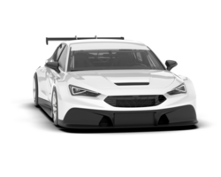 White sport car on transparent background. 3d rendering - illustration png