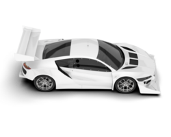 White sport car on transparent background. 3d rendering - illustration png