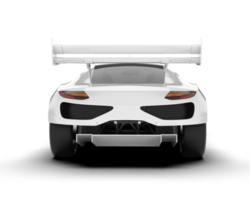 White sport car on transparent background. 3d rendering - illustration png